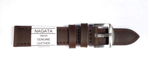 Ремешок NAGATA иск.кожа 18 мм коричневый