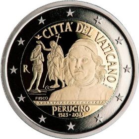 500 лет со дня смерти Пьетро Перуджино 2 евро Ватикан 2023 на заказ