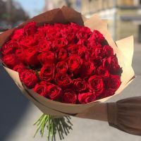 51 красная роза (40см)