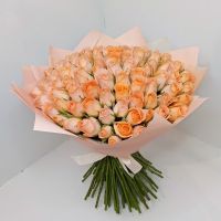 101 кремовая роза (40см)