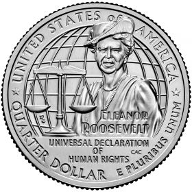 Элеонор Рузвельт 25 центов США 2023 Монетный двор Р