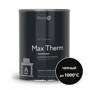 Эмаль термостойкая Elcon (черная 1000 градусов) 0,8 кг