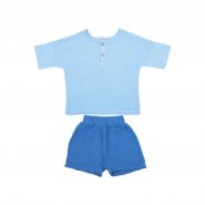 Комплект для мальчика (кофта и шорты) 1803, св-голубой