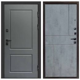 Входная дверь Termo-door Верона BLACK Горизонт бетон темный