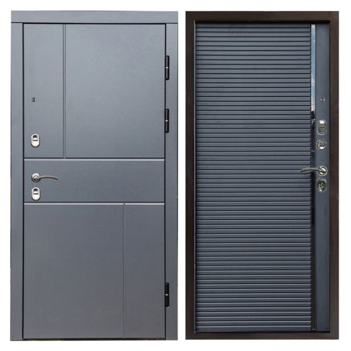Входная дверь Termo-door Вертикаль Grey Porte black
