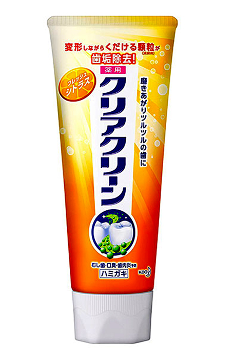 KAO Зубная паста с микрогранулами вкус апельсина. Clear clean fresh citrus, 120 гр.