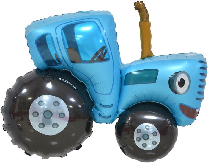 Шар фольга Фигура Трактор синий 107 см