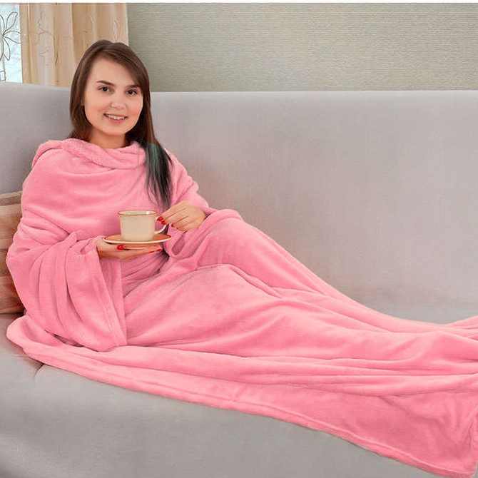 Одеяло-Плед С Рукавами Snuggie (Снагги), Цвет Розовый