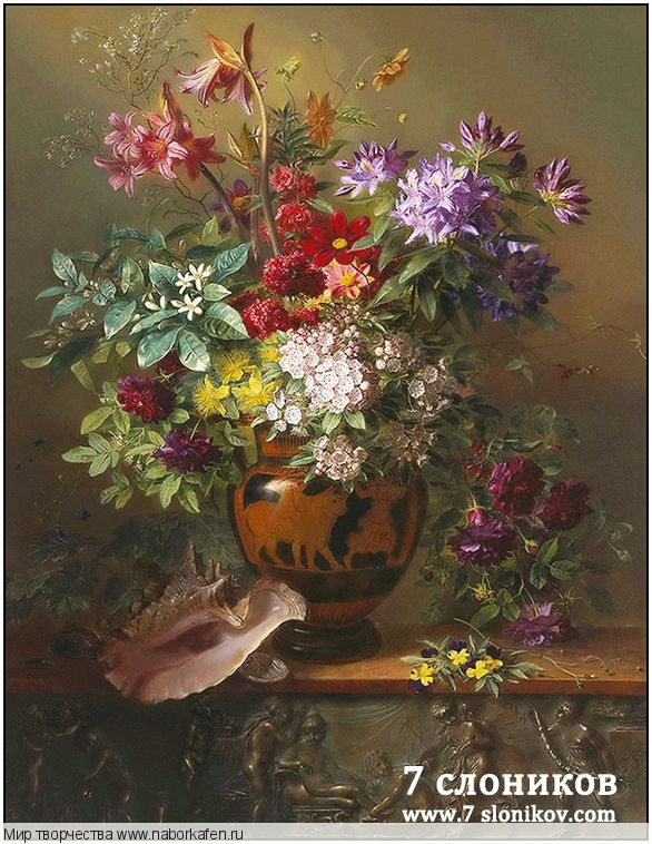 Набор для вышивания "360 Still Life with Flowers in Greek Vase"