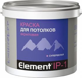 Краска для Потолков Alpa Element IP-1 2л Белая, Матовая, Акриловая