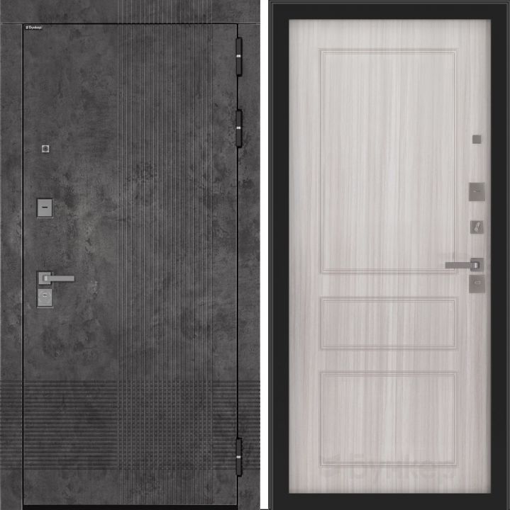 Дверь Входная Бункер BN-08 ФЛ-116 Сандал Белый, металлическая