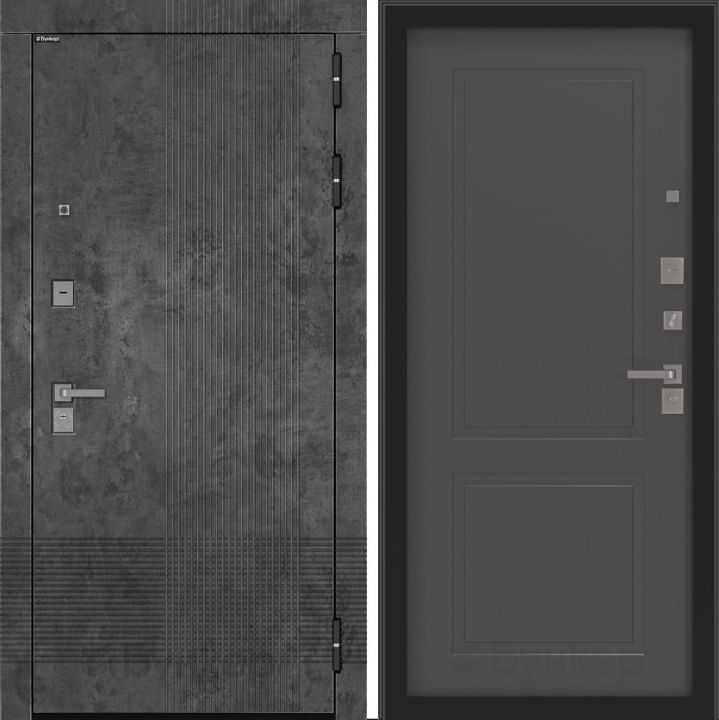 Дверь Входная Бункер BN-08 ФЛ-609 Графит Софт, металлическая