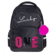 Рюкзак Hatber EASY -Ты №1- 41Х29Х16 см, полиэстер нагрудная стяжка светоотражающие вставки, 2 отделения, 3 кармана, Черный, розовый