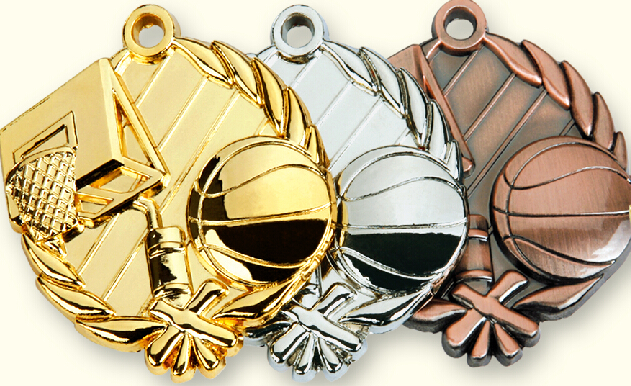 Комплект медалей с лентами "Баскетбол" INDIGO 480008 ZS 48мм