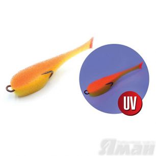 Поролоновая рыбка на двойнике цвет-20 UV 80 мм