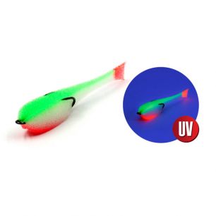 Поролоновая рыбка на двойнике цвет-23 UV 80 мм