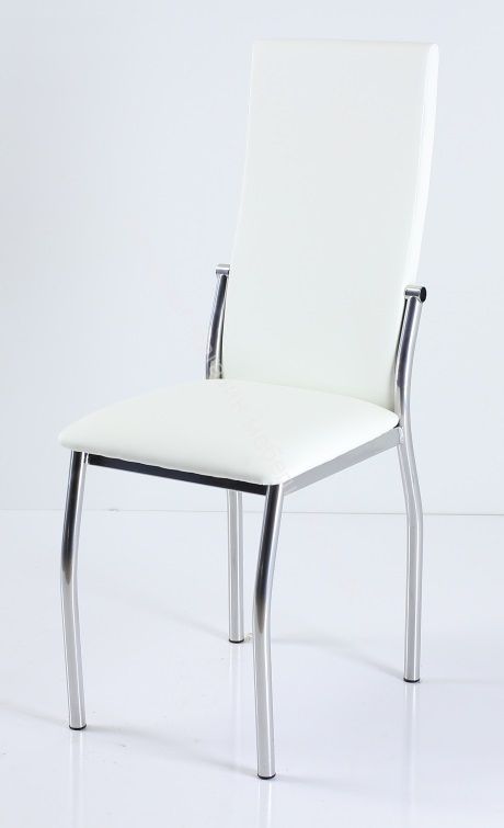 Кухонный стул "B-610" (Белый кожзам/Хром)