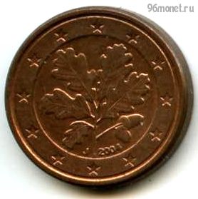 Германия 1 евроцент 2004 J