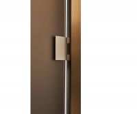 Дверь для хамама и сауны стеклянная Grandis Brasch, матированная бронза, бронзовый профиль