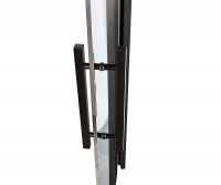 Дверь для хамама и сауны стеклянная Grandis Anodize Diamond Black, графит, черный профиль