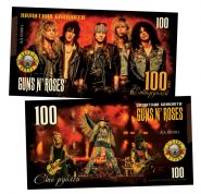100 рублей — группа Guns N' Roses. Памятная банкнота. UNC Msh Oz Ali ЯМ