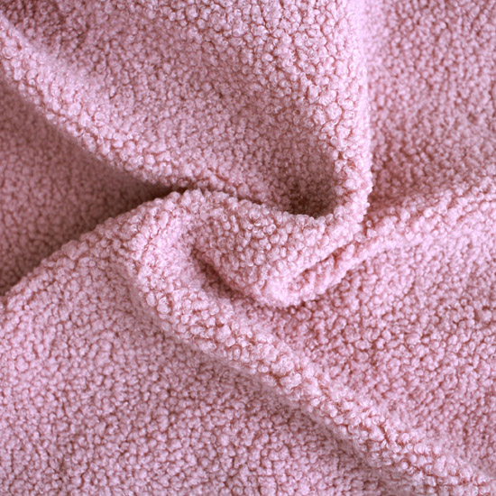 Мех барашка искусственный (мелкое букле)  - пыльно-розовый 50х37 см.