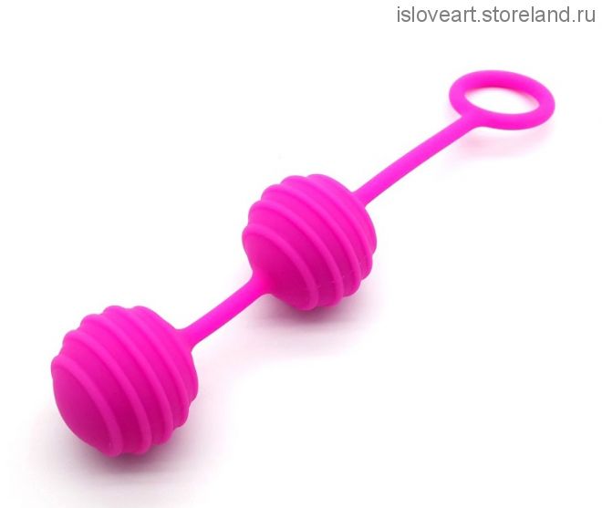 Вагинальные шарики D 31 мм, вес 55 г, цвет розовый неон