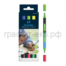 Ручка шариковая Schneider Link-It 4цв.двухсторонняя + текстовыделитель1,4мм/4мм 142096