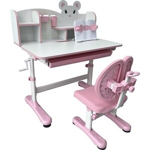 Комплект парта + стул трансформеры FunDesk Carezza pink
