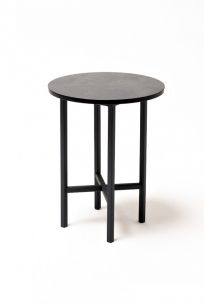 Интерьерный стол "Кипр" из HPL круглый, D30, H40, цвет "серый гранит"