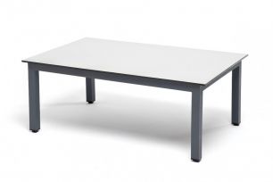 Журнальный столик "Канны" из HPL 95х60, H40, каркас "серый графит", цвет столешницы "молочный"