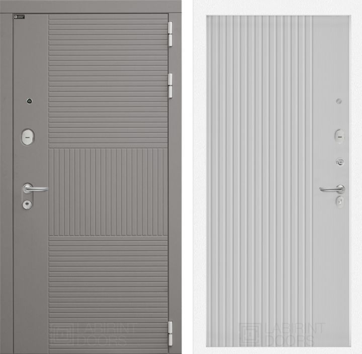 Дверь входная Лабиринт FORMA 29 Белый софт рельеф металлическая