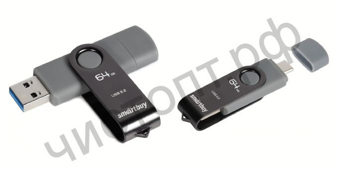 флэш-карта USB 3.0/3.1 Smartbuy 64GB Twist Dual Type-C/Type-A