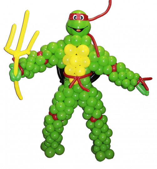 Фигура Огромный зелёный ниндзя из шаров