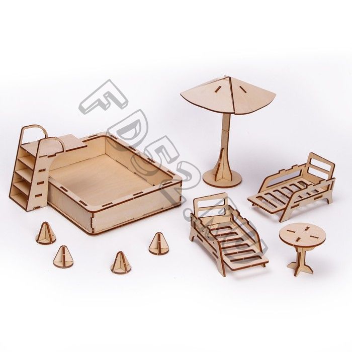 Игровой набор кукольной мебели «Пляж»