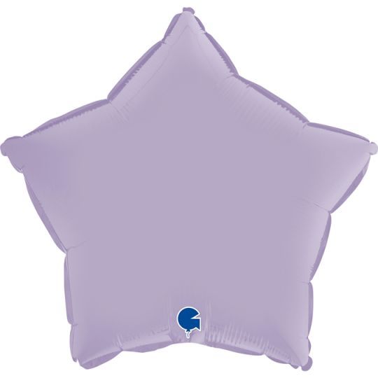 Звезда лиловый сатин шар фольгированный с гелием