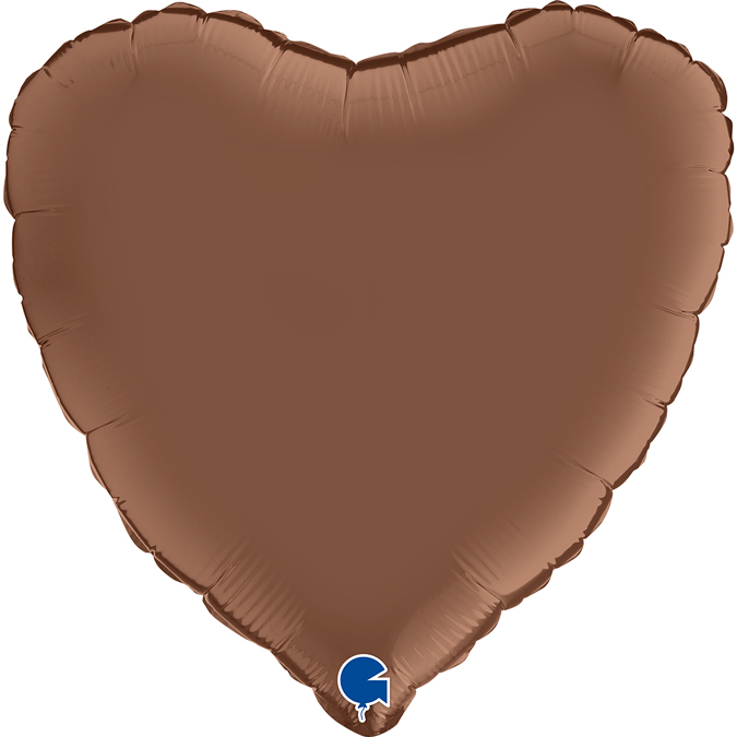 Сердце шоколад шар фольгированный с гелием