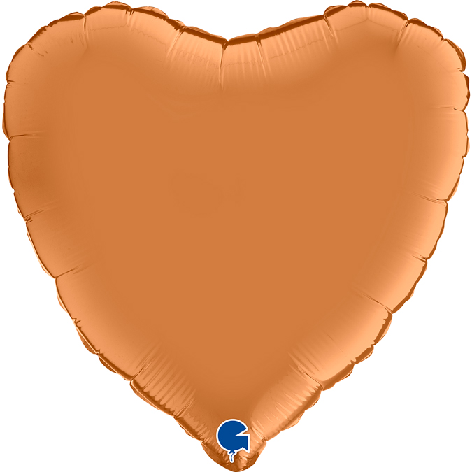 Сердце Карамель шар фольгированный с гелием