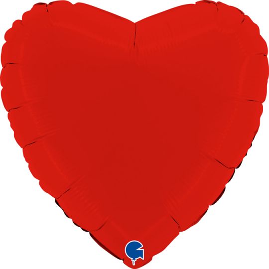 Сердце Красное (осень) шар фольгированный с гелием