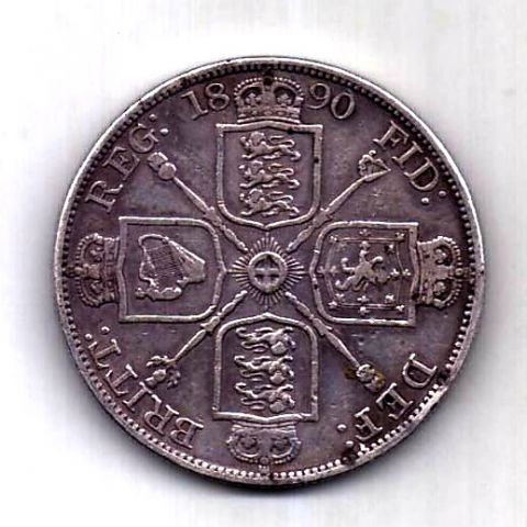 2 флорина 1890 Великобритания