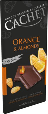 Бельгийский шоколад Cachet Миндаль Апельсин 57%
