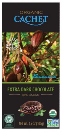 Шоколад "Cachet" Extra Dark Chocolate Tanzania, 85% Cocoa, 100 г