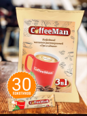 Красная волна Кофе 3 в 1 в пакетиках CoffeeMan (кофеман) 30 шт