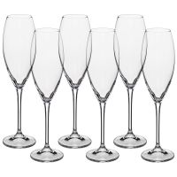 Набор бокалов для шампанского из 6 шт. "Cecilia / carduelis" 290 мл. h=26.5 см.