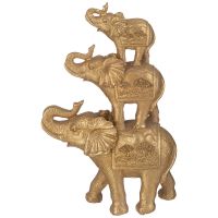 Фигурка декоративная "Три слона" 16.5x6.5x25.8 см