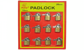 Н/Б навесной замков - (12шт.), на блистере для чемодана (20мм.), "PADLOCK"