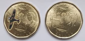 Элси МакГилл  «Королева Харрикейнов» 1 доллар Канада 2023 Набор из двух монет