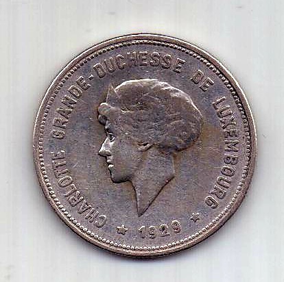 5 франков 1929 Люксенбург XF