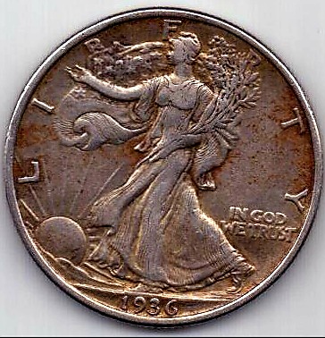 1/2 доллара 1936 США AUNC