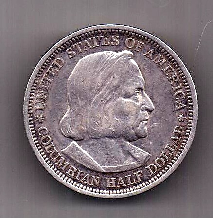 1/2 доллара 1893 США Колумб XF